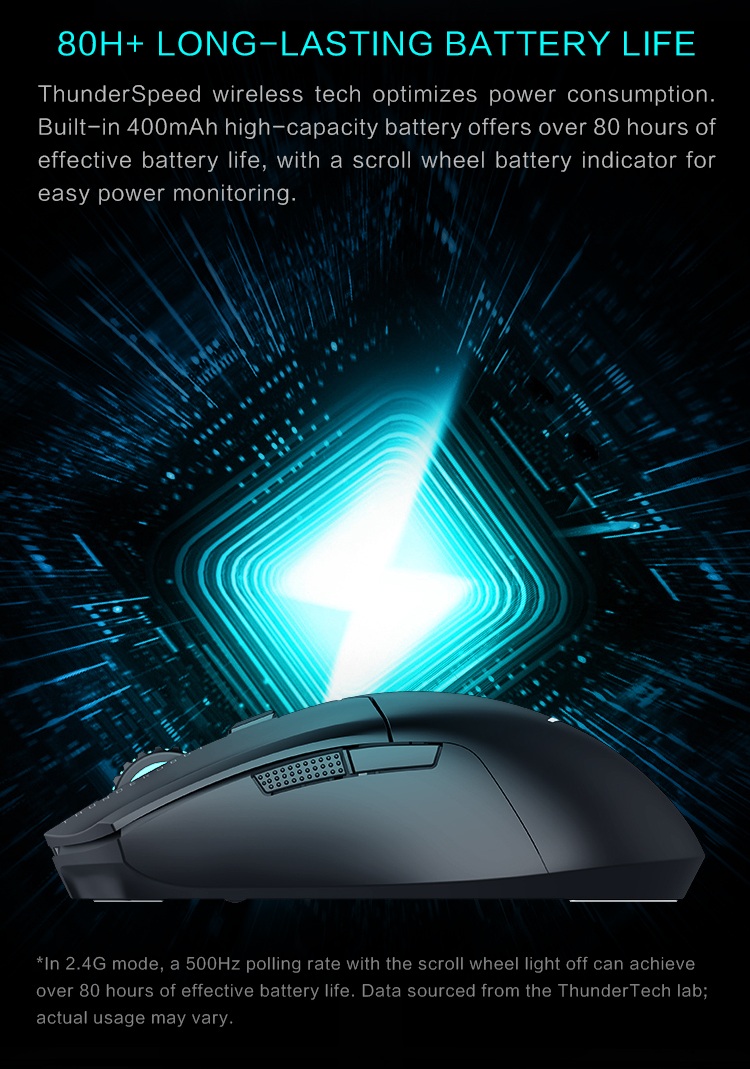 Thunderobot ML602 SE Wireless Gaming Rechargeable Mouse Black