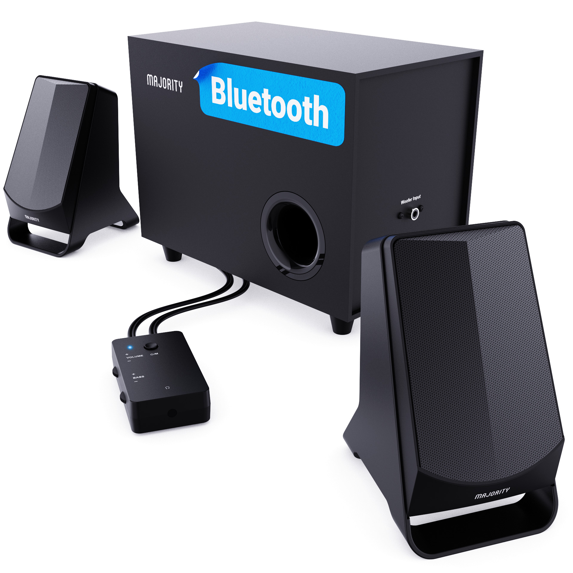 Majority DX30 PC Speakers + SUB Woofer 80W USB & 3.5mm