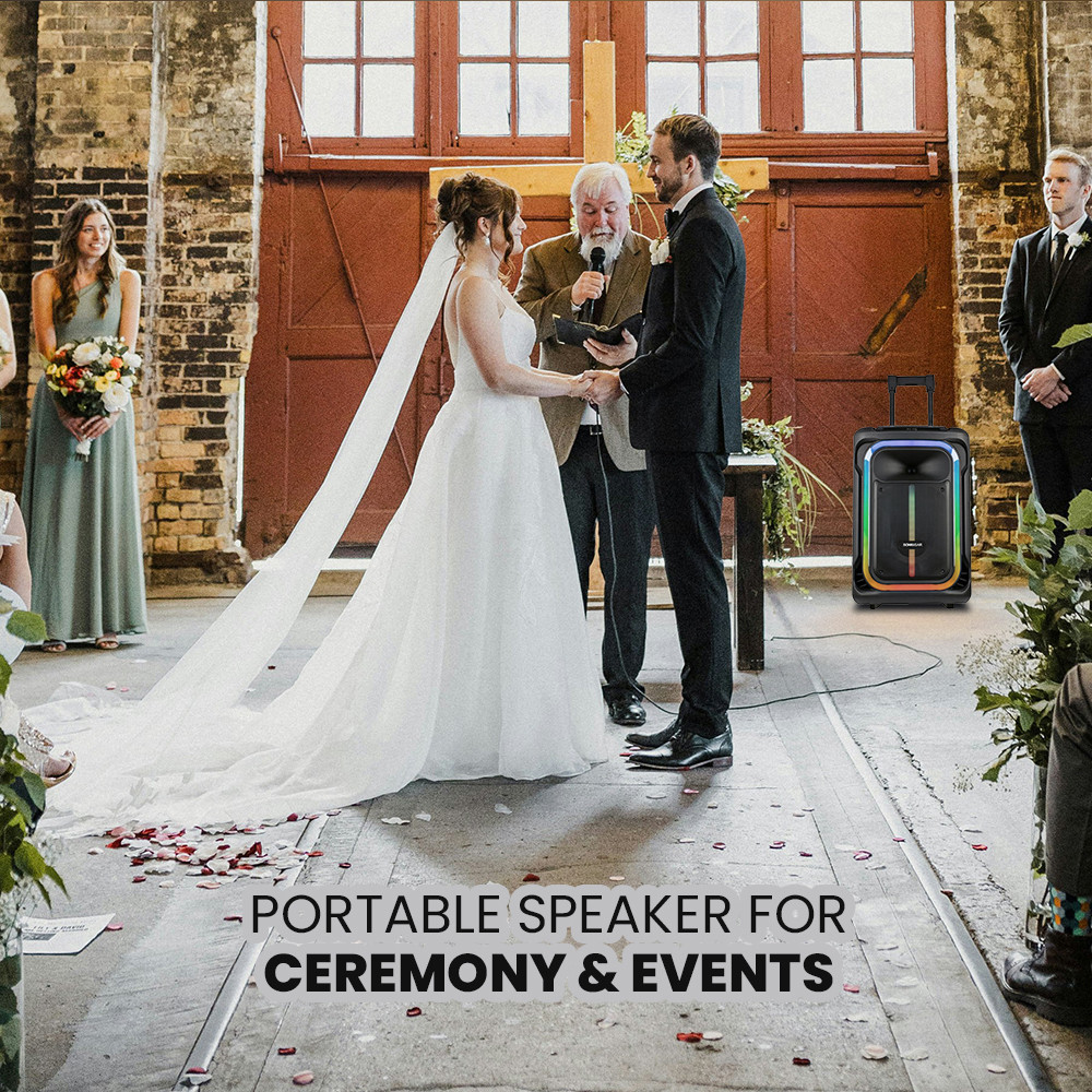 SonicGear Portable Karaoke Speaker 12'' 240W TWS BT/USB 2x Mics HYPERBOX 1300 Pro