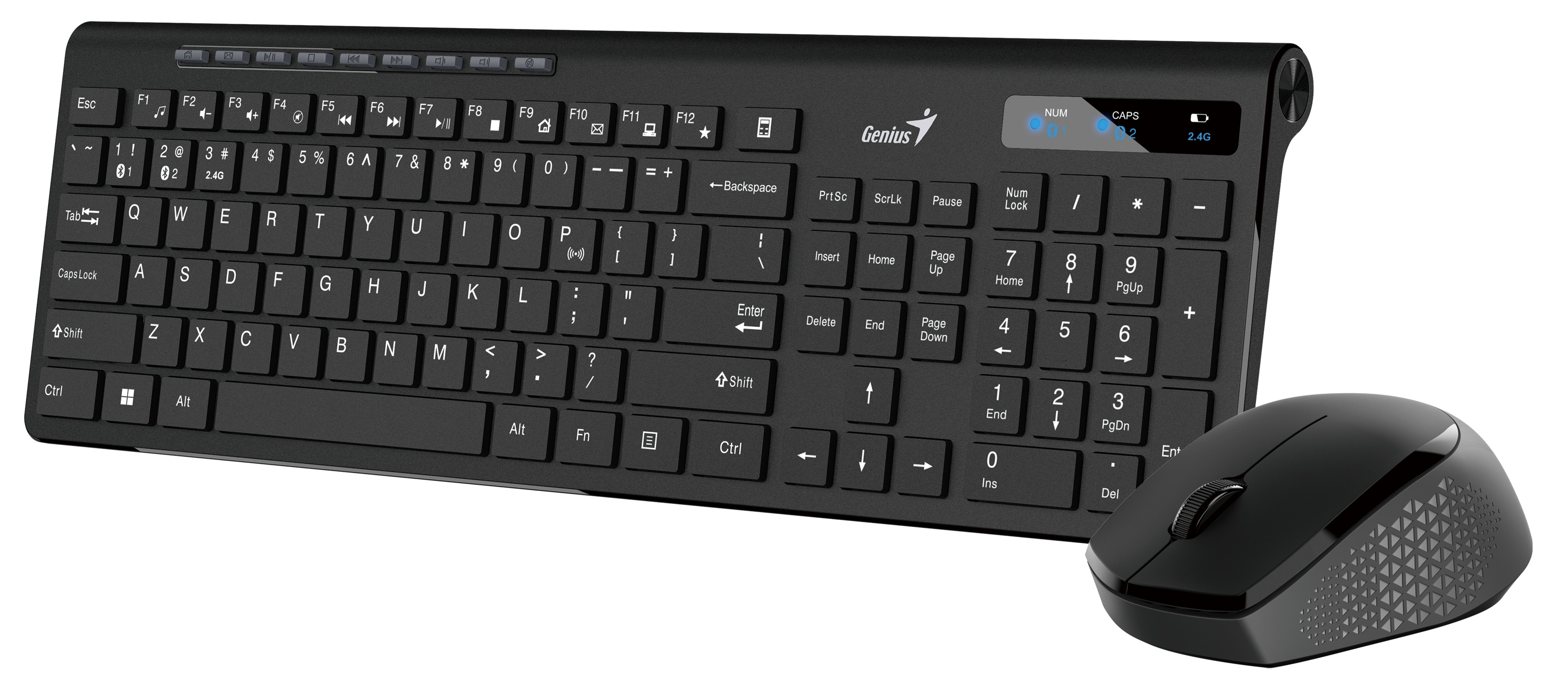 Genius Keyboard-Mouse Set Wireless+BT SlimStar 8230 English