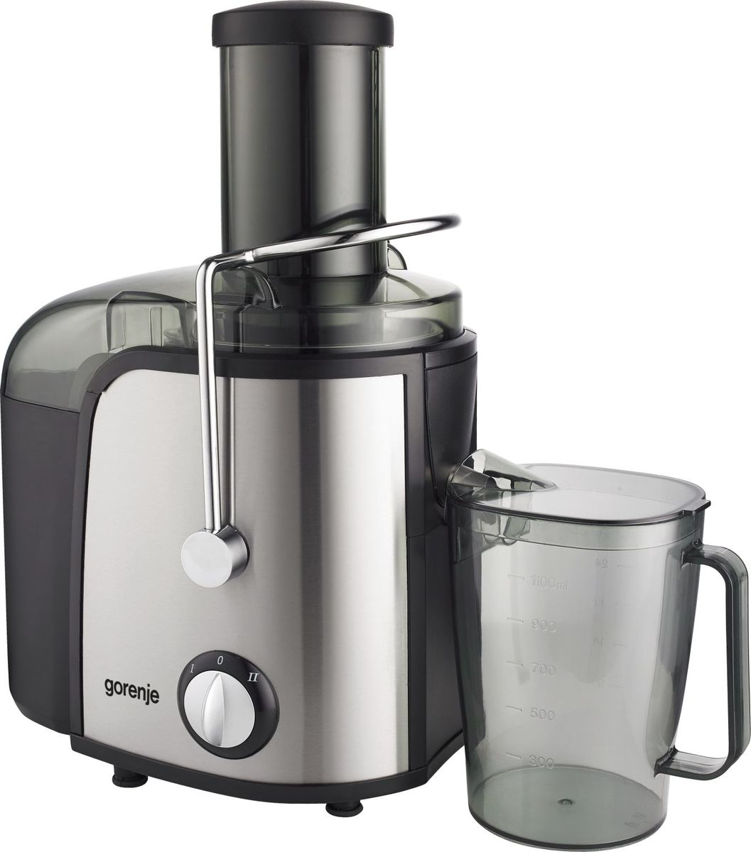 Gorenje Kitchen Juicer 800W 1.5L Pulp Container XL Tube JC805EII Inox/Black