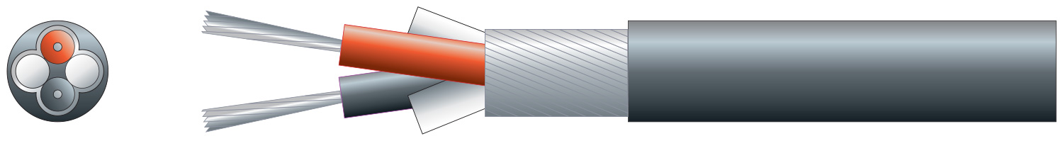 Mercury 2 Core Round Overall Lap Screen 5mm OD 100m Black 803.594UK