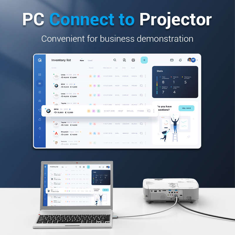 Vention HDMI Cable 2.0 4K60Hz Braided 2.0m Silver AABIH