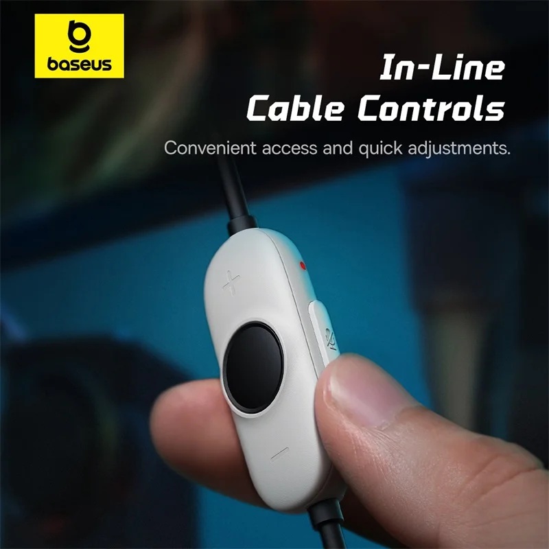 Baseus Headphones Wired Gaming USB GoPlay 1+ Max White