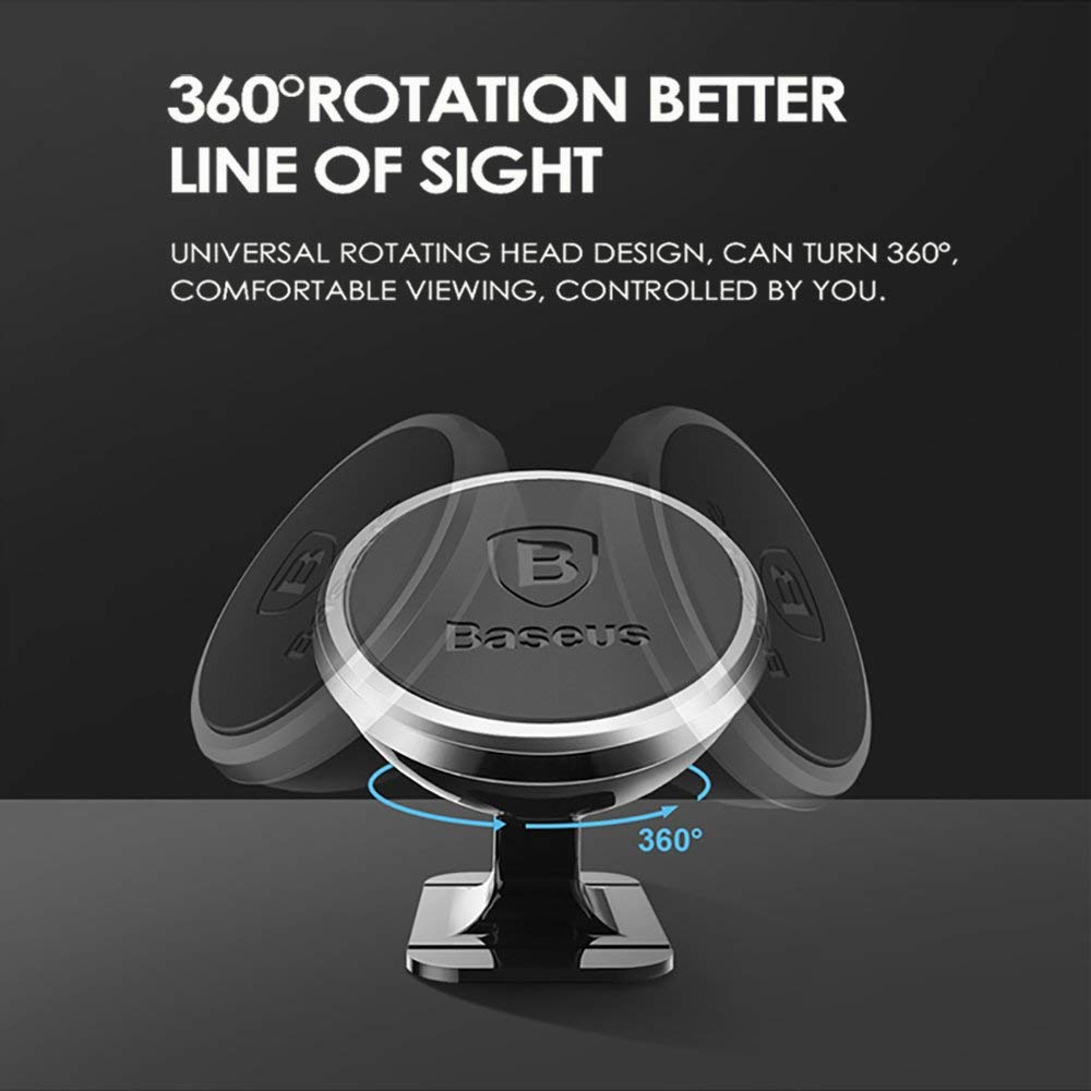 Baseus SUGENT-NT0S 360 degree Magnetic Dash Mount Silver