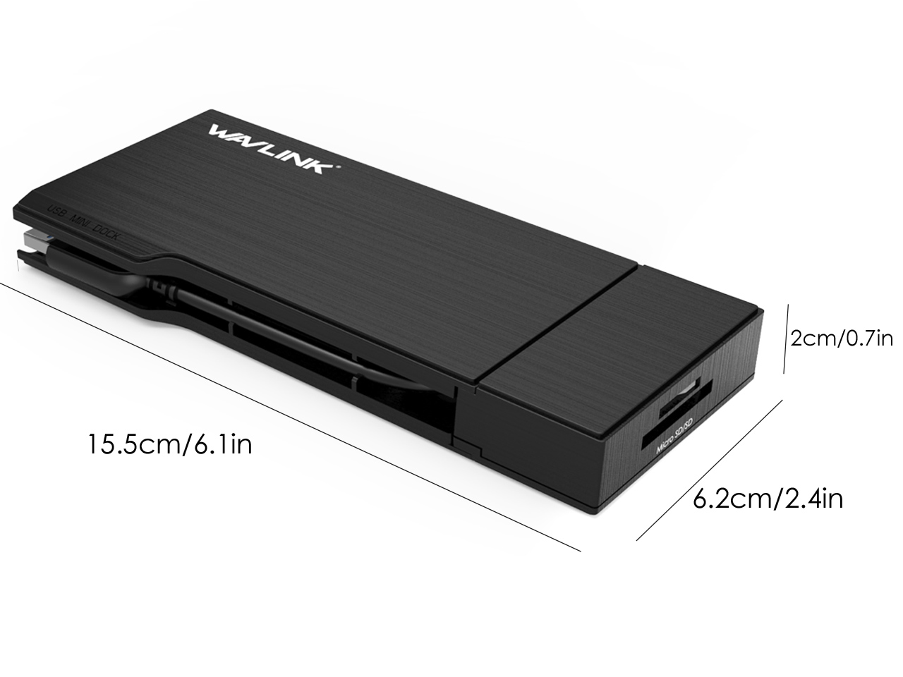 WavLink UG39DH2 USB3.0 Hub 3xUSB/HDMI2K/VGA/GbLan
