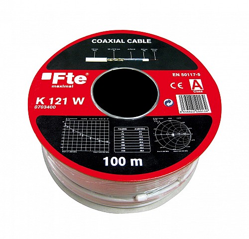 FTE K121W Coaxial Cable 5.0mm 100m