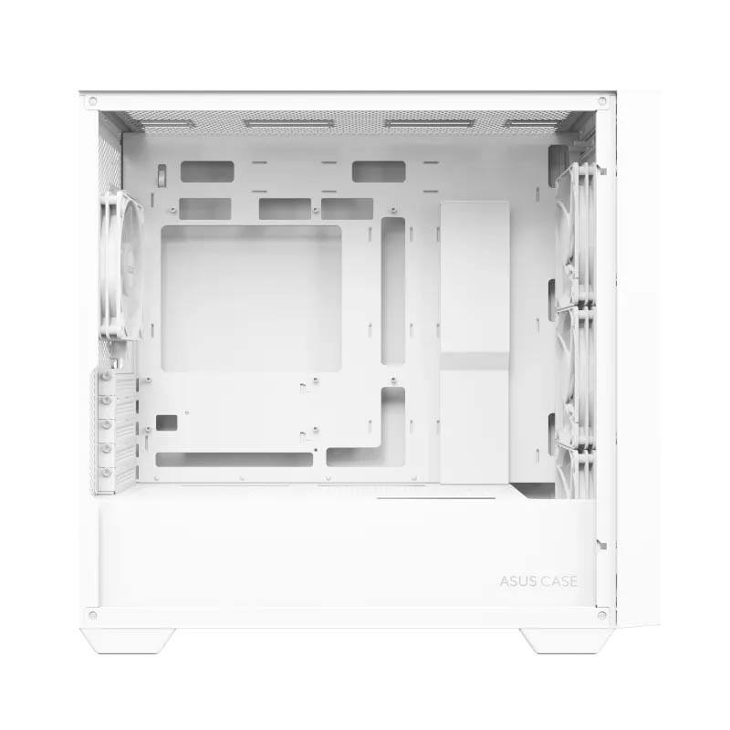 ASUS PC Case Gaming mATX Mesh Front Panel Tempered Glass Side Window 4x Pre-Installed ARGB Fans A21 PLUS White
