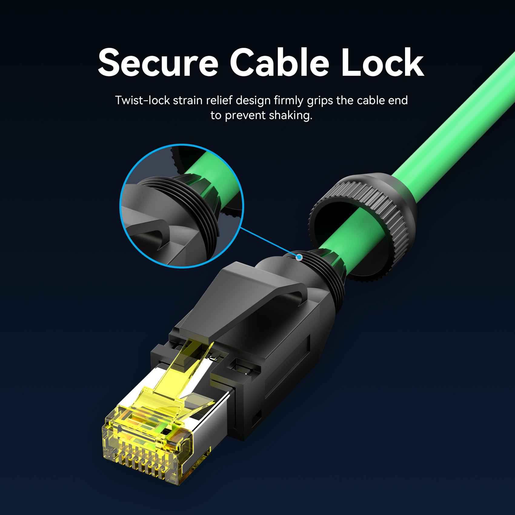 Vention NETWORK Cable CAT6A SFTP Anti-Vibration Industrial Flexible 15.0m IBYGN