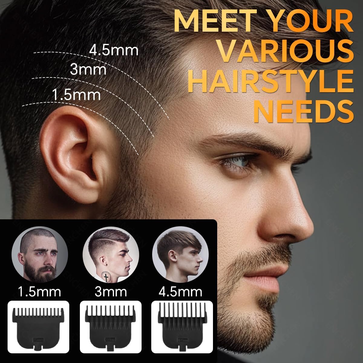 Enchen Hair Clipper Goldenstone 1 USB-C 1200mAh Black