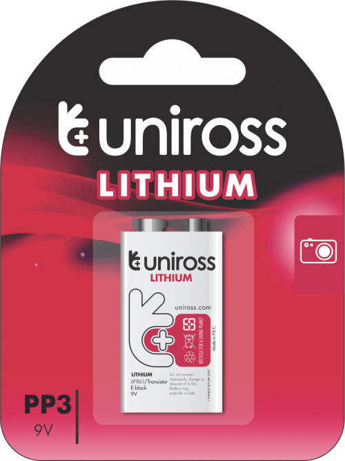 Uniross 6AM6/9V Lithium Battery