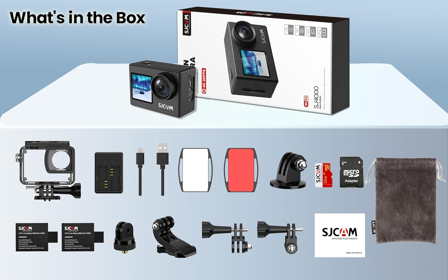 SJCAM SJ4000 Dual Screen WiFi Action Camera 4K30FPS 16MP