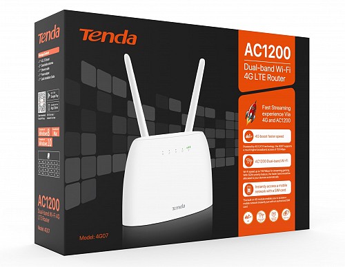 Tenda 4G07 AC1200 Wi-Fi 4G LTE Router