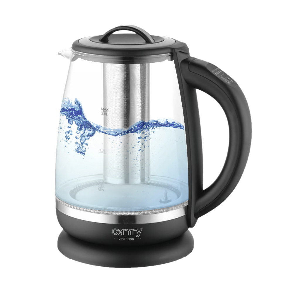 Camry CR1290 Glass Kettle 2.0L with Tea Infuser 2200W