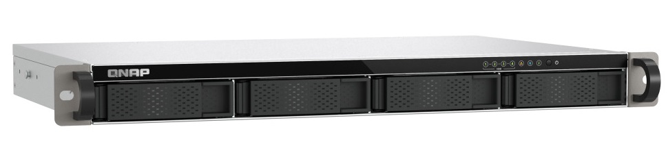 QNAP NAS 4-Bay Rackmount Short-Depth ARM Quad-Core, 4GB RAM, Dual 2.5GbE Ports & USB 3.2 TS-433eU