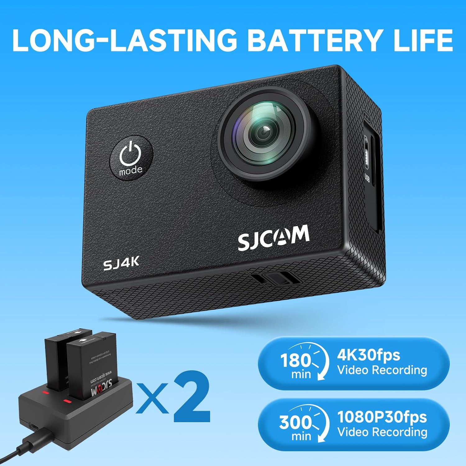 SJCAM SJ4000 Air 40MP 3-Axis Action Camera 4K30FPS 40MP