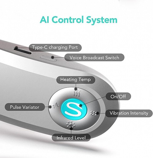 SKG Neck Massager Pulse-Heat-APP-Multiple Heads G7 Pro