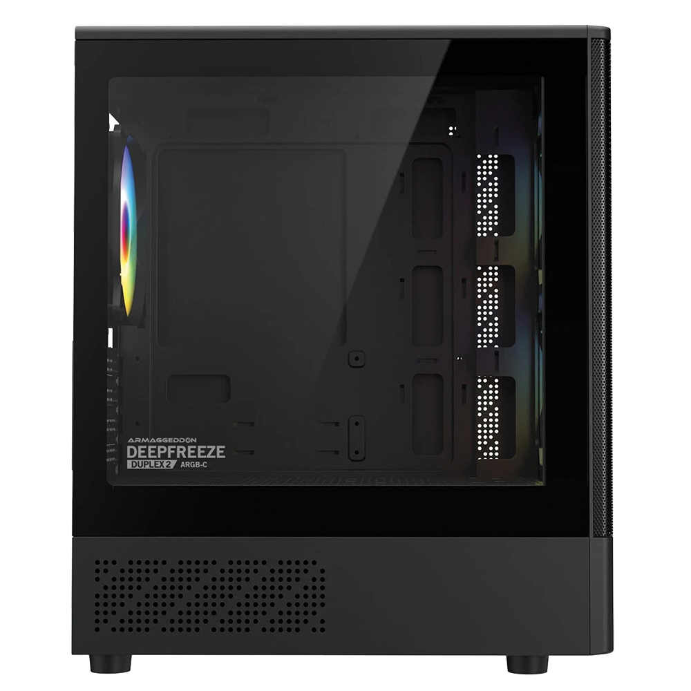 Armaggeddon Gaming Case M-ATX DEEPFREEZE DUPLEX 2 Black 3x ARGB Fans