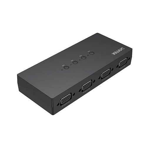 Unitek VGA KVM Switch 4In1Out w/3-Port USB2.0 Hub U-8710ABK