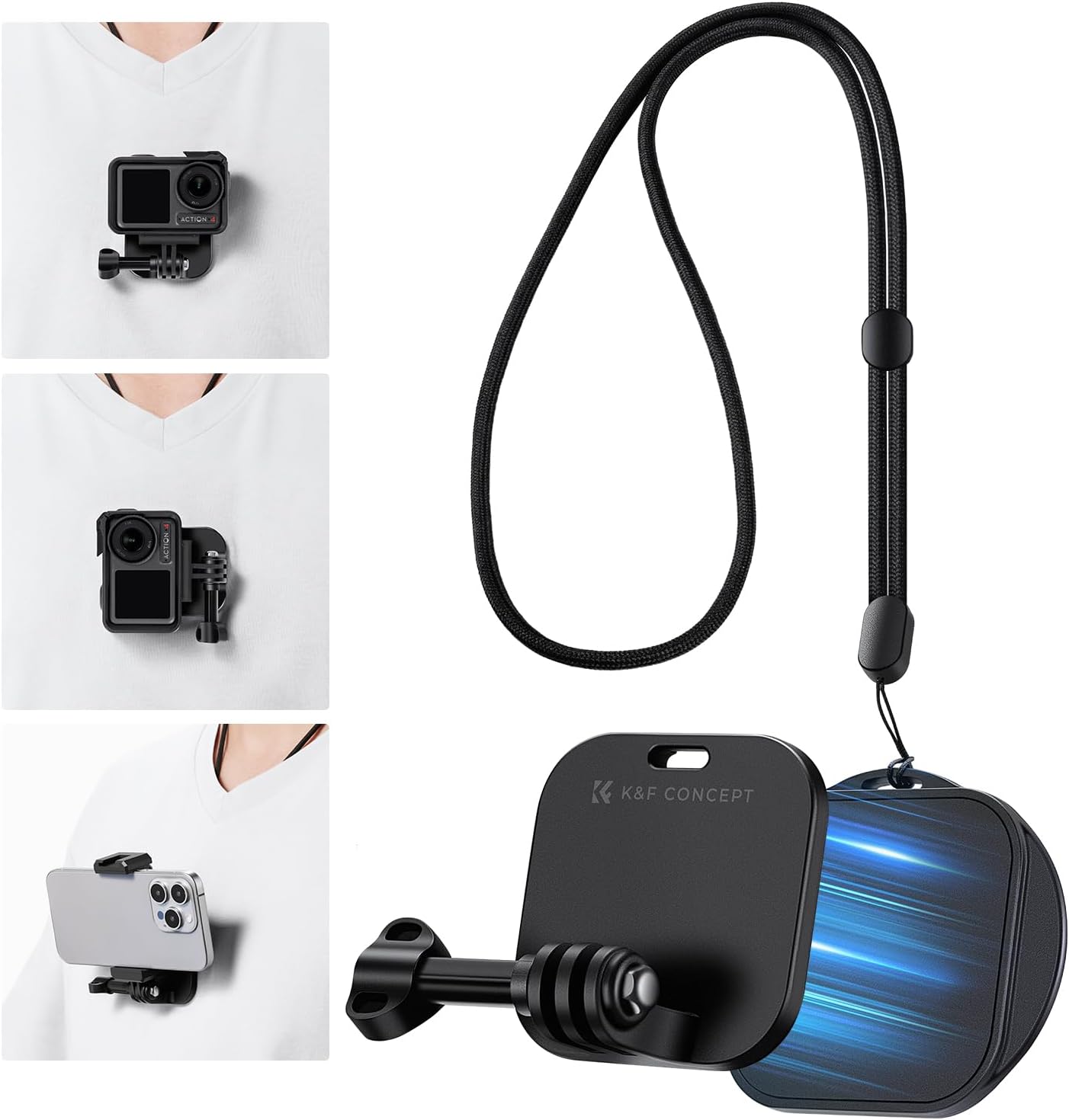 K&F CONCEPT Magnetic Chest Mount for Mobile Phones , Action Cameras