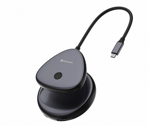 Verbatim Share My Screen USB-C Wireless Display Adapter 4K with Hub WDA-02