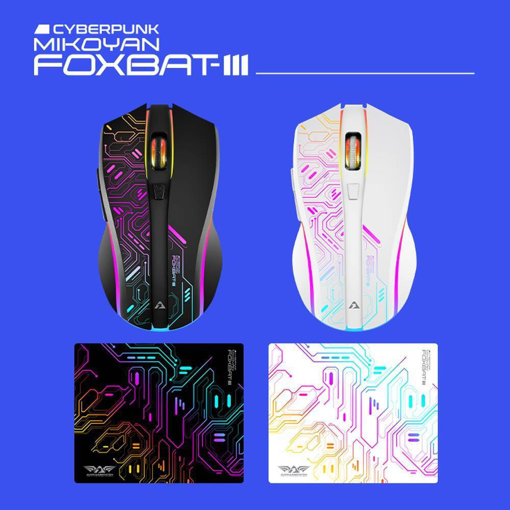 Armaggeddon Gaming Mouse Wired+2.4G Recharge FOXBAT-III CYBERPANK Black