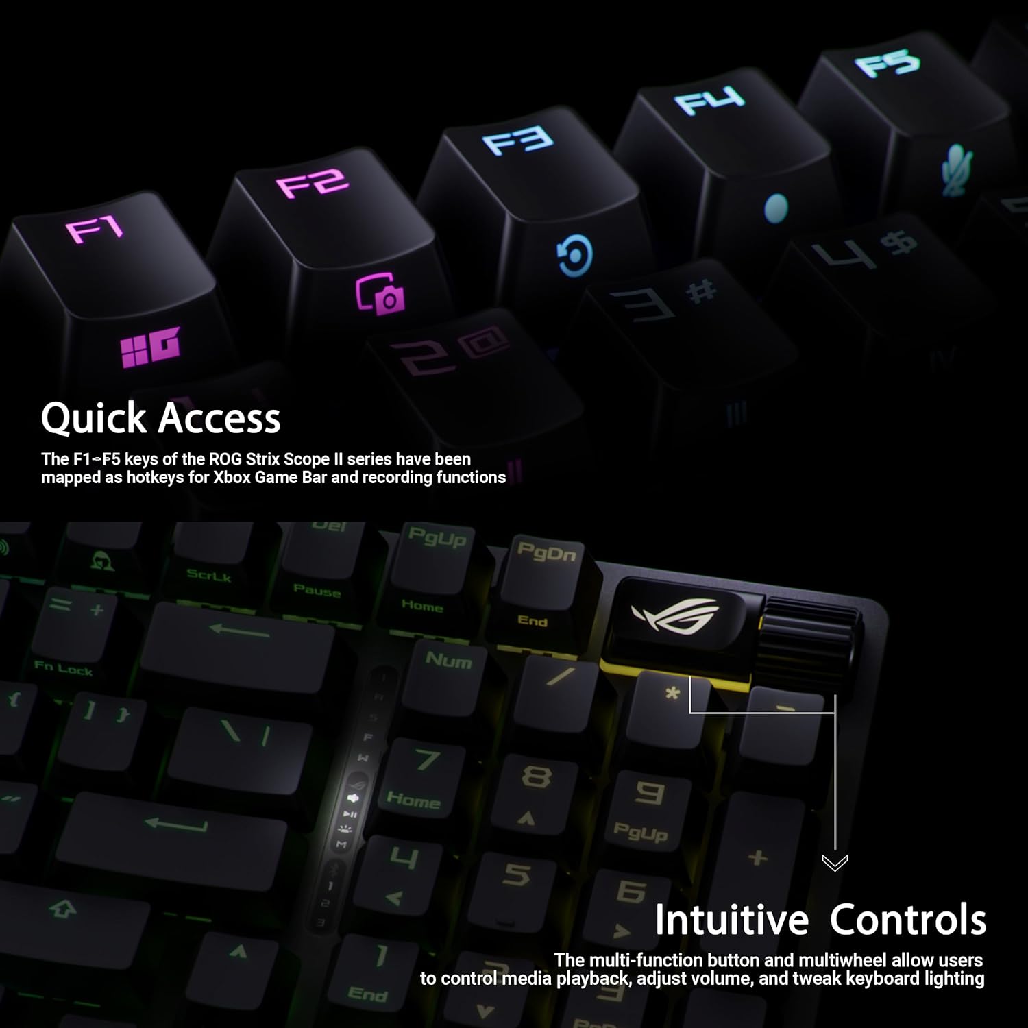 ASUS Gaming Keyboard Mechnanical Tri-Mode 2.4Ghz/Bluetooth/USB WristRest ROG STRIX SCOPE II 96 Wireless NXSW