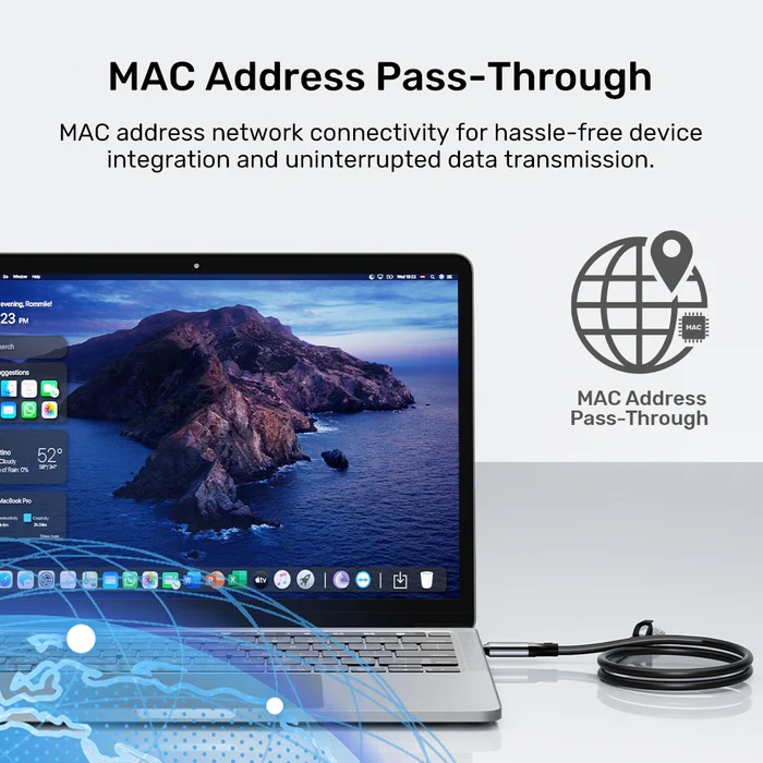 Unitek Converter USB-C to Gigabit Ethernet Cable 5.0m C18148AGY-5M