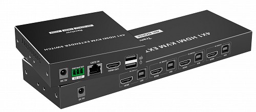 Lenkeng KVM HDMI Extender Switch 4-1 over Ethernet 4K60Hz LKV441EX