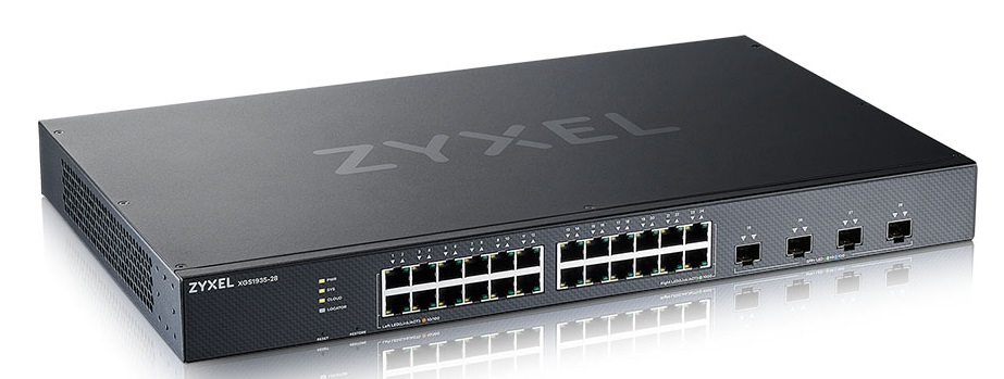 Zyxel Switch Gigabit Ethernet Cloud Managed L3 Lite 24-Port + 4SFP+ R/M Fanless XGS1935-28