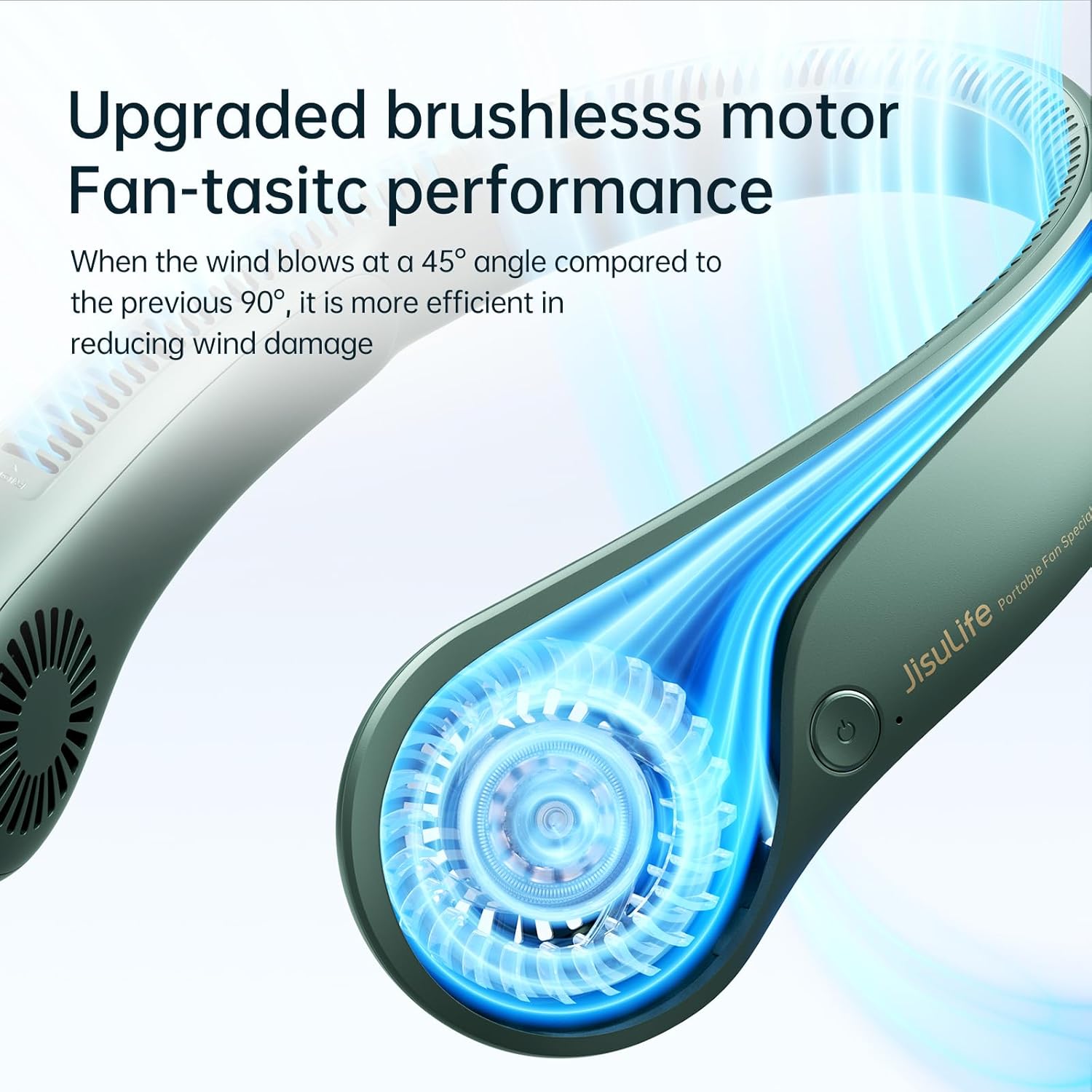 Jisulife Bladeless Turbine Neck Fan FA14 Green