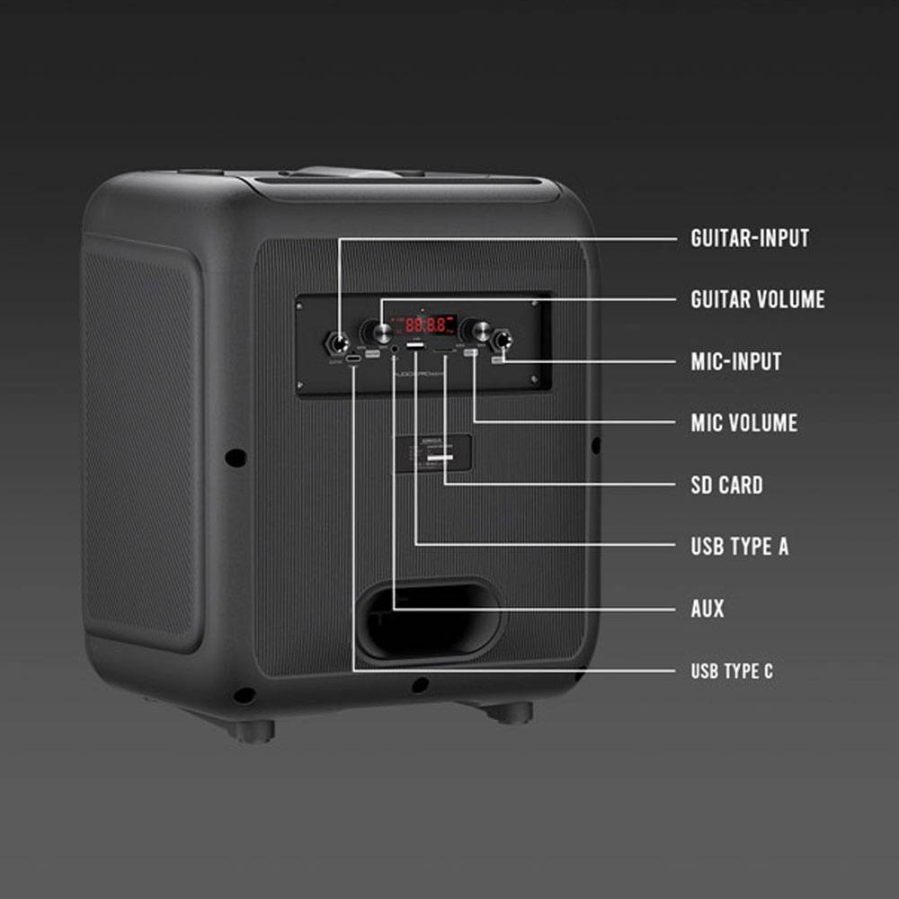 SonicGear AudioXPro600HD 90W Portable Karaoke Speaker BT/USB/FM with 1 Wireless Microphone