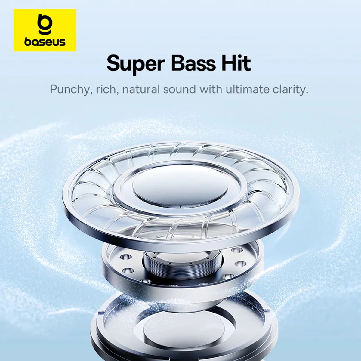 Baseus Headphones Over Ear Bass BH1 Lite White