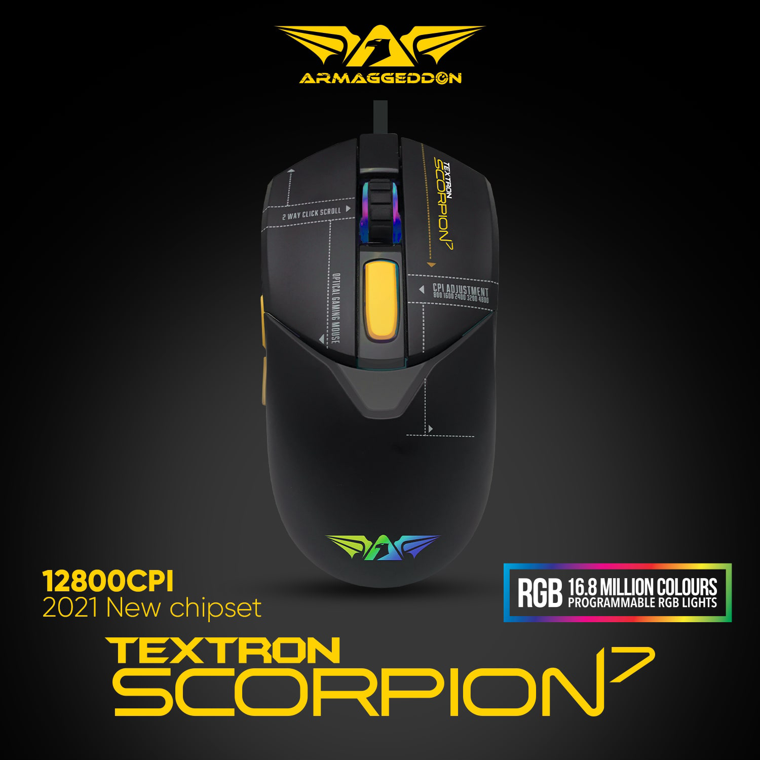 Armaggeddon Scorpion 7 Pro-Gaming Mouse with Free Mousepad