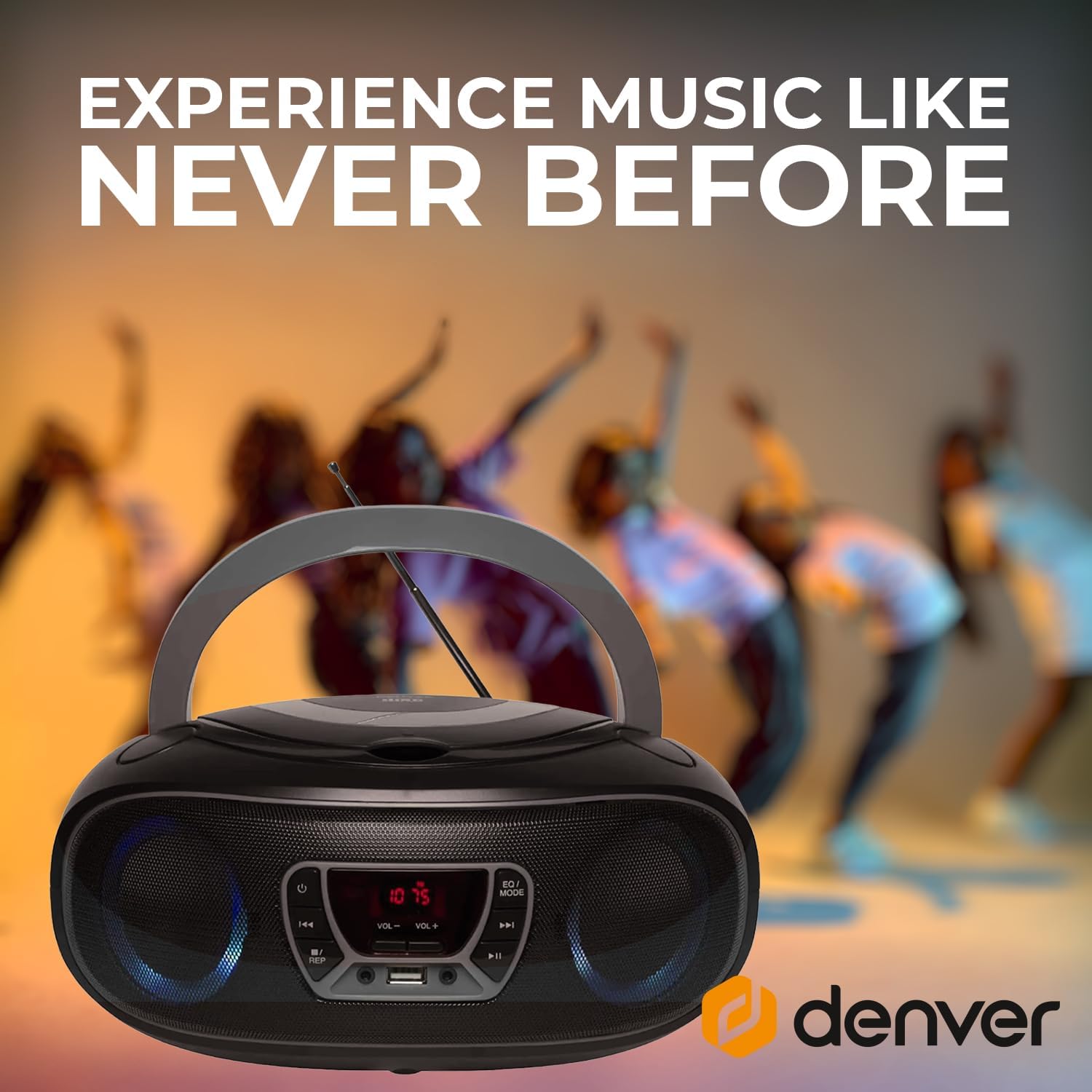 Denver Boombox  CD FM BT USB TCL-212BTGR Grey