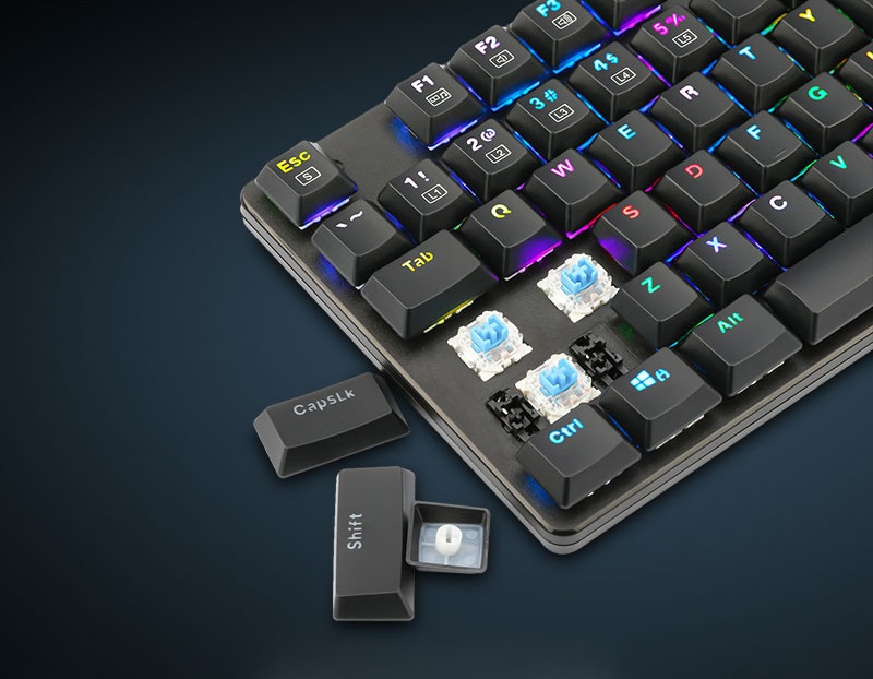 Armaggeddon SMK-9R Low Profile Mechanical Keyboard 87 Black Switch Keys