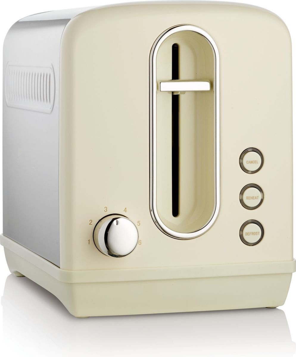 Gorenje Kitchen Toaster 850W 2 Slots 6 Heating Levels T1100CLI Ivory Metal