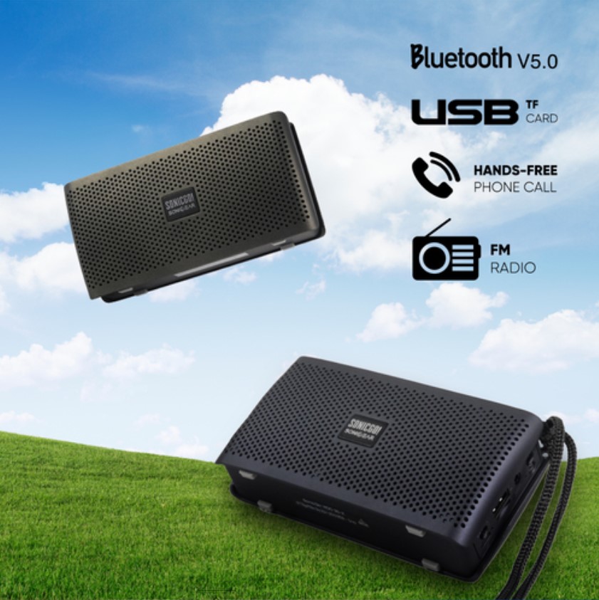 SonicGear SONICGO! RDO30-X Portable BT/FM/USB Speaker Black