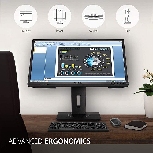 Viewsonic Monitor VG 24'' Full-HD Ergonomic VG2440
