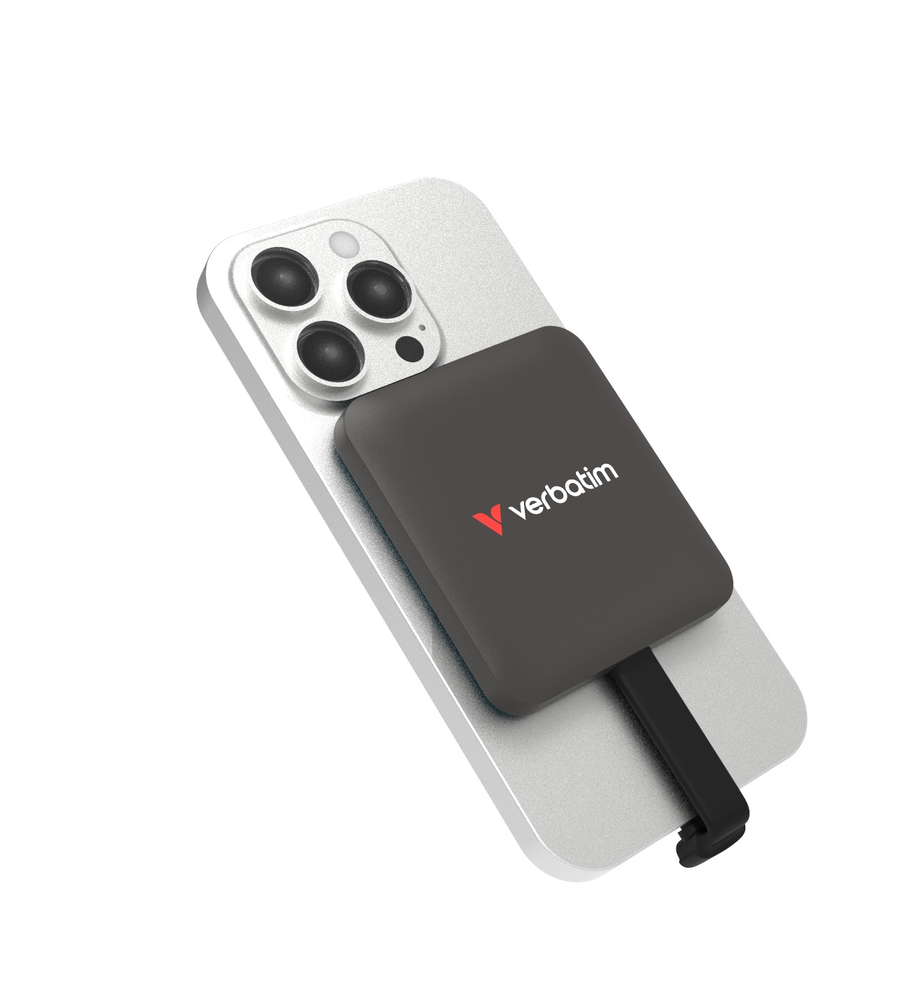 Verbatim SnapBack SSD 512GB with MagSafe - Store 4K Content Directly from your iPhone or Android phone - Supports Apple ProRes - Mocha Metallic