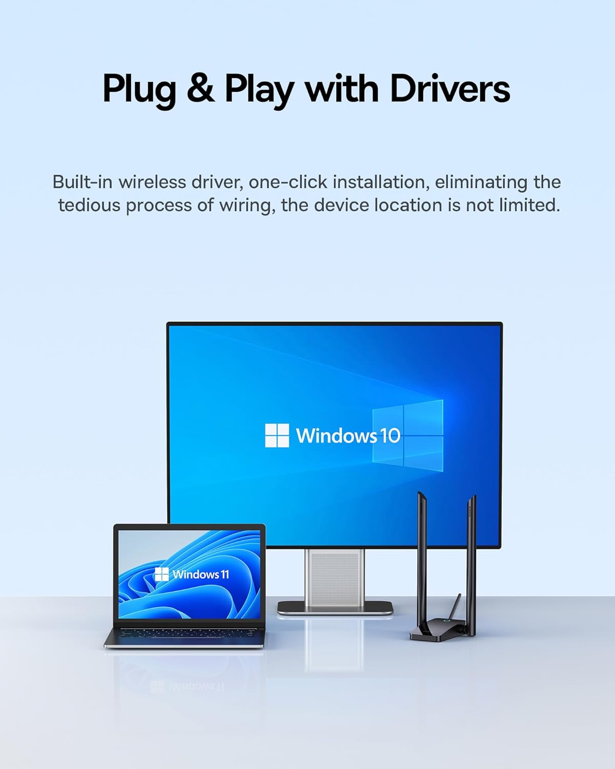 Baseus IT WiFi Adapter 1800Mbps External Antenna FastJoy