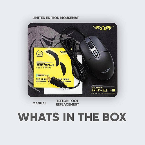 Armaggeddon Raven III Stealth Pro Gaming Silent Mouse