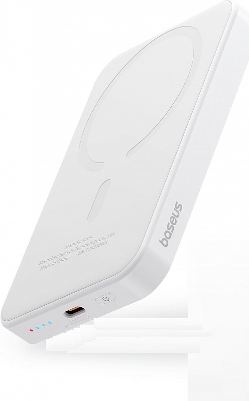 Baseus Powerbank 20W 5000mAh Magnetic Wireless White