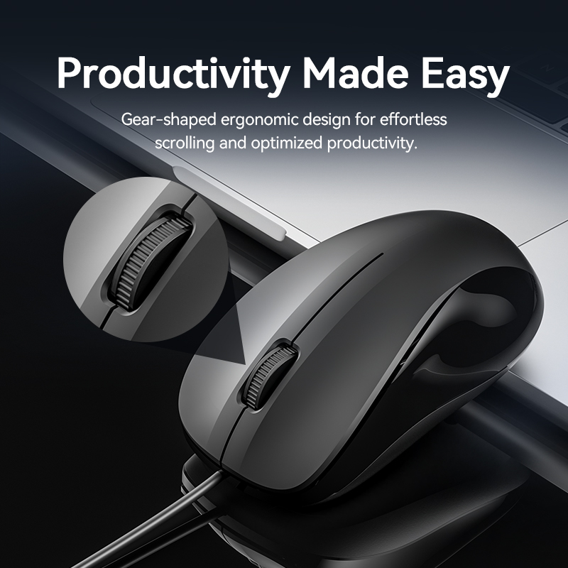 Vention Keyboard and Mouse Combo Wired Silent Slim Full Size KTYBG-EN