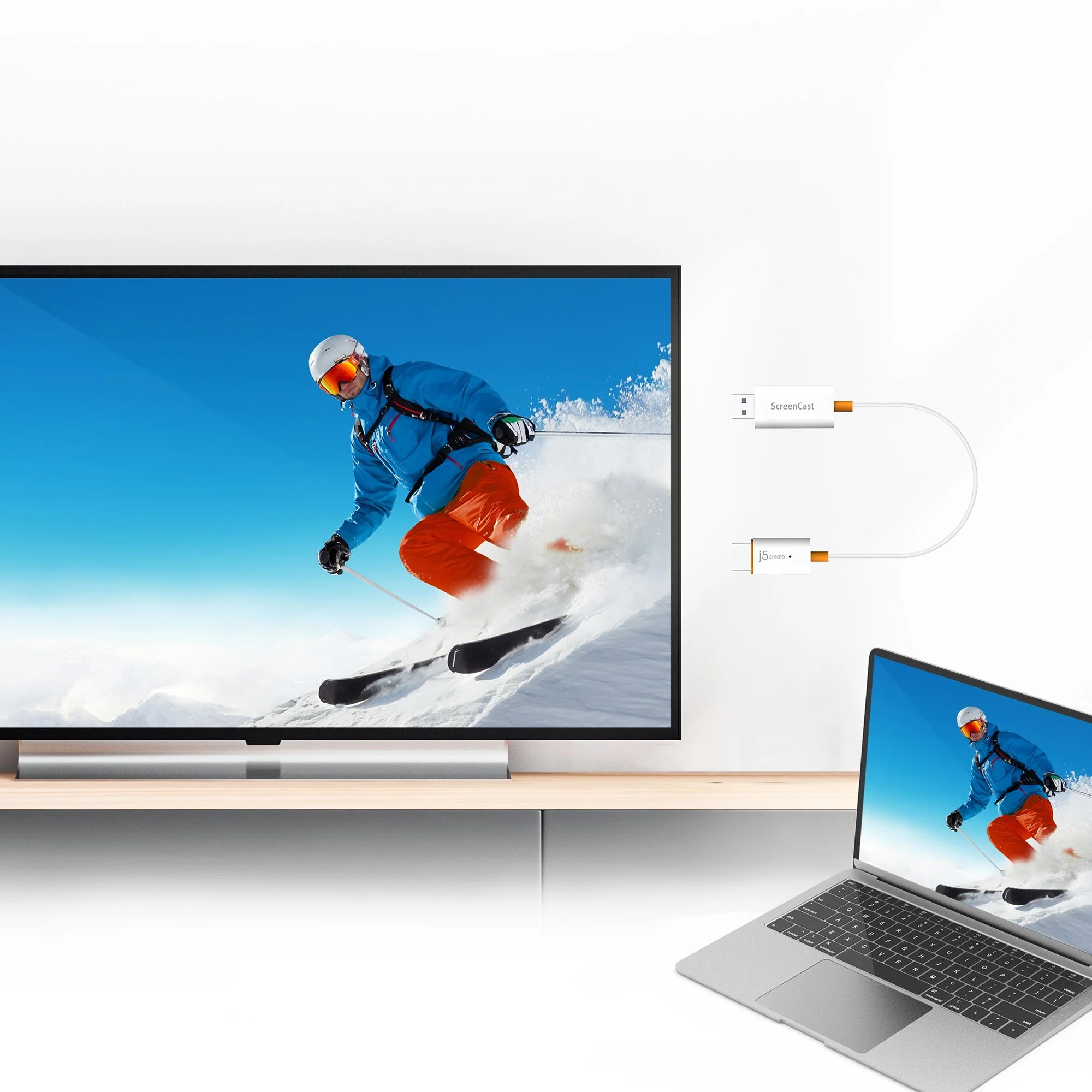 j5create Screencast Wireless Display Adapter HDMI 1080p Miracast/AirPlay USB Powered JVAW56
