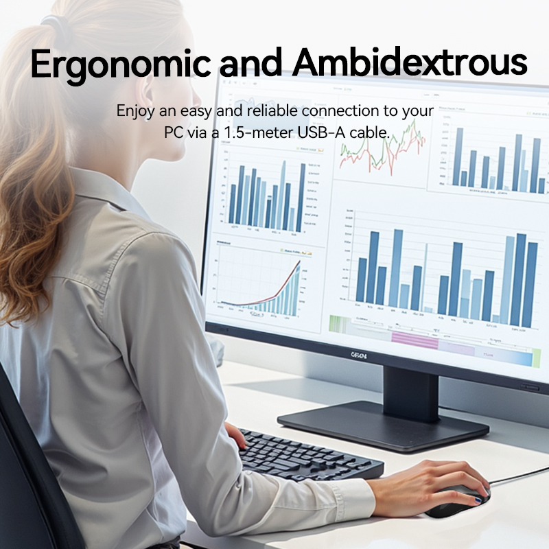 Vention Keyboard and Mouse Combo Wired Silent Slim Full Size KTYBG-EN