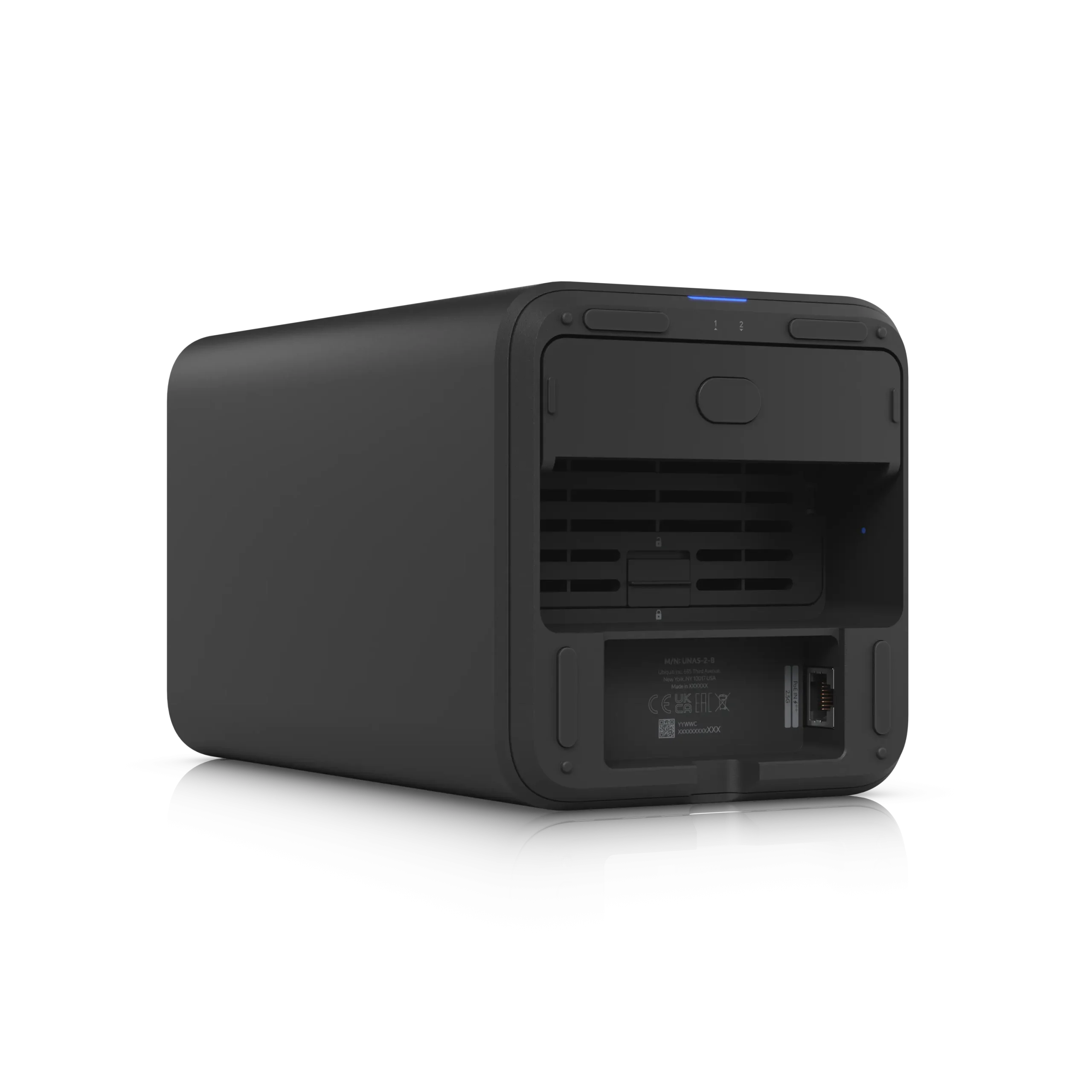 Ubiquiti UniFi NAS 2-Bay 3.5" 2.5GbE USB-C PoE Black UNAS-2