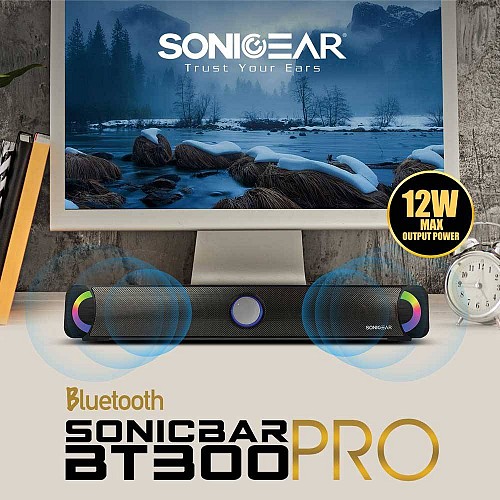 SonicGear SONICBAR BT300 Pro Portable BT/FM RGB Soundbar