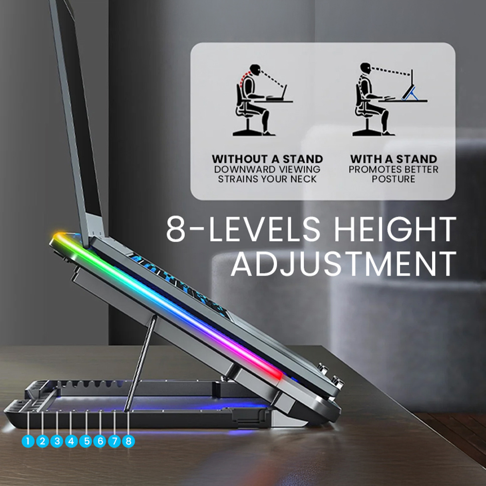 Alcatroz Laptop Cooler Vendaval G2 RGB Black