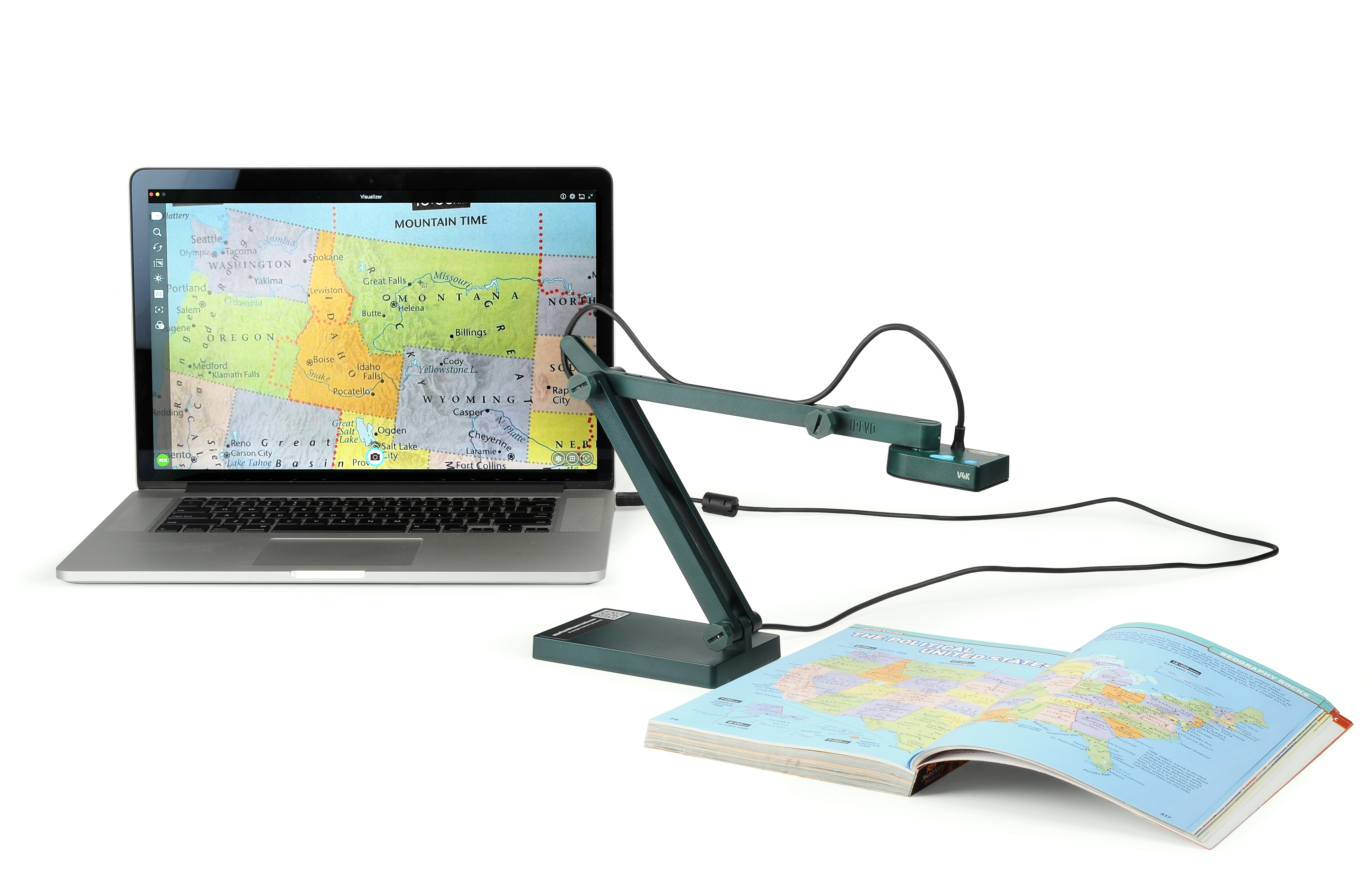 IPEVO V4K Ultra HD 8MP USB Document Camera Visualiser